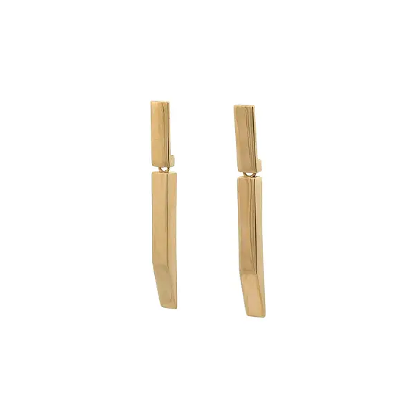 Goldfarbene Ohrringe mit Anhänger