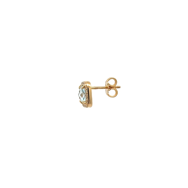 Goldene Pfirsichohrringe mit Topas