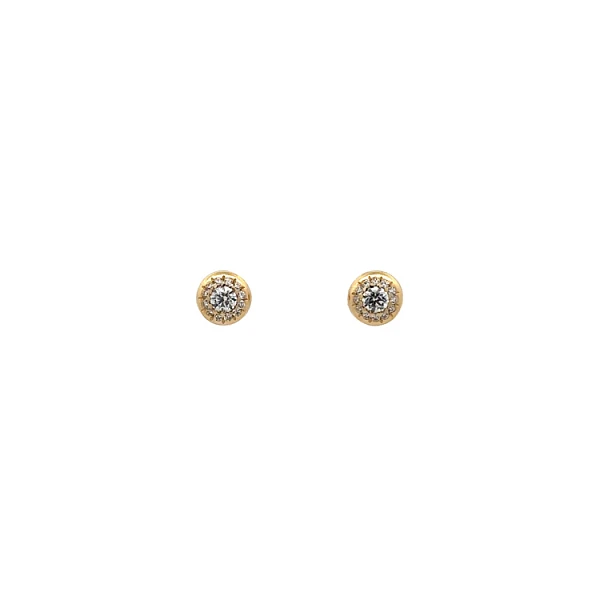 Gold-Ohrringe mit Zirkonen