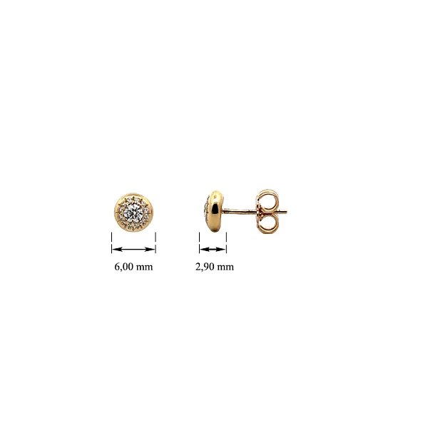 Gold-Ohrringe mit Zirkonen