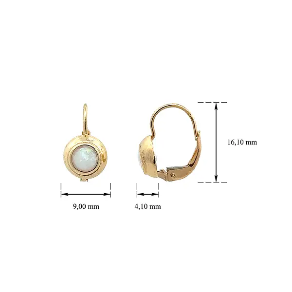 Gold-Ohrringe mit Opal