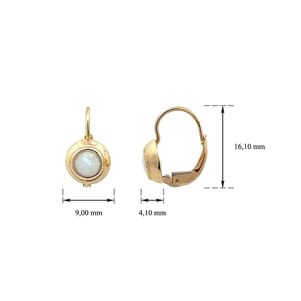 Gold-Ohrringe mit Opal