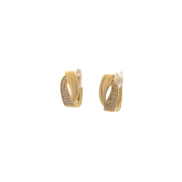 Gold-Ohrringe mit Zirkonen