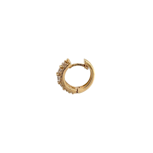 Goldene runde Ohrringe mit Zirkonen