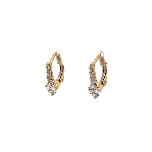 Gold-Ohrringe mit Zirkonen