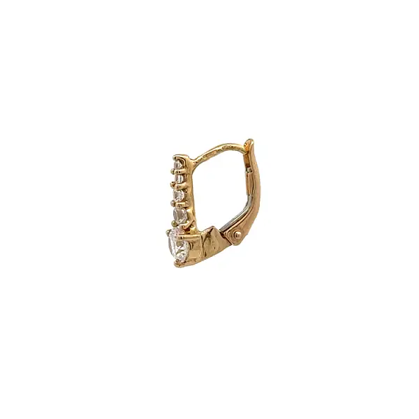 Gold-Ohrringe mit Zirkonen