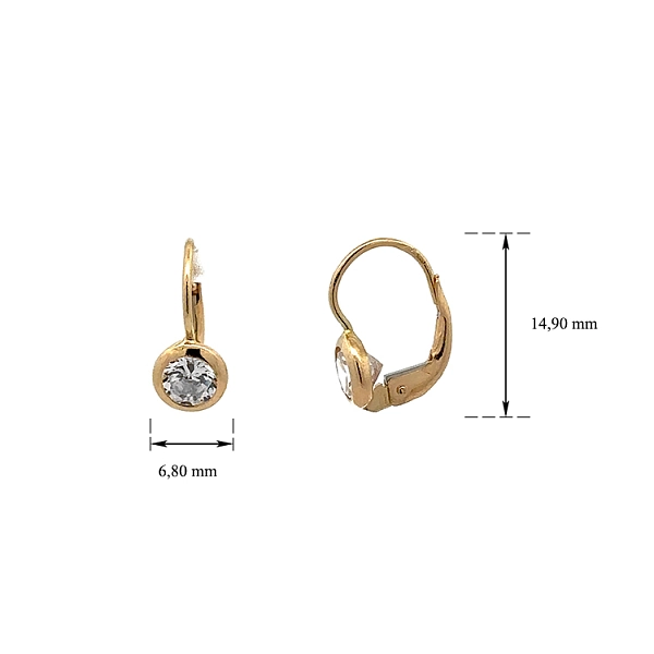 Gold-Ohrringe mit Zirkonen