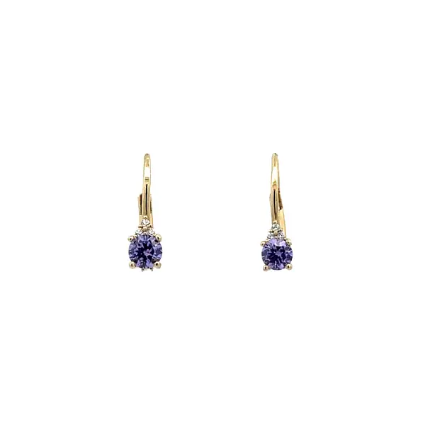 Gold-Ohrringe mit Amethyst
