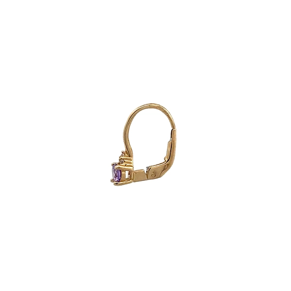 Gold-Ohrringe mit Amethyst