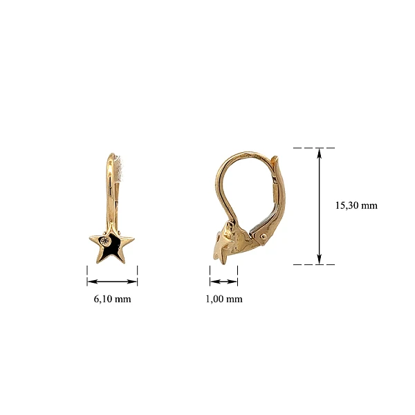 Gold-Ohrringe Sterne