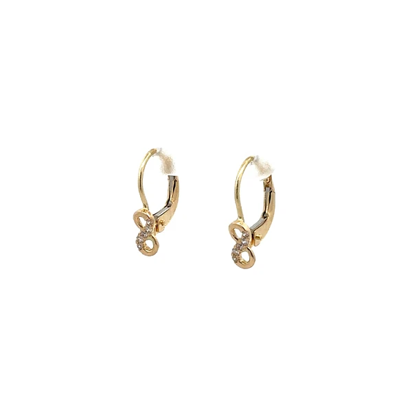 Goldene Infinity-Ohrringe mit Zirkonias