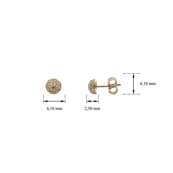 Gold-Ohrringe mit Zirkonen