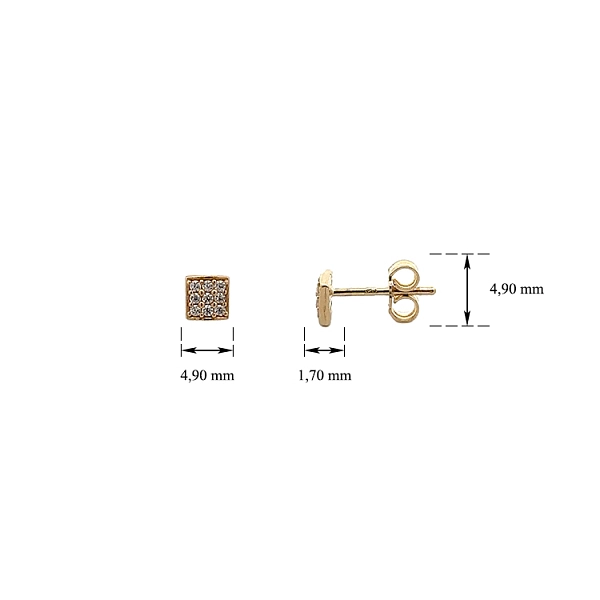 Gold-Ohrringe mit Zirkonen
