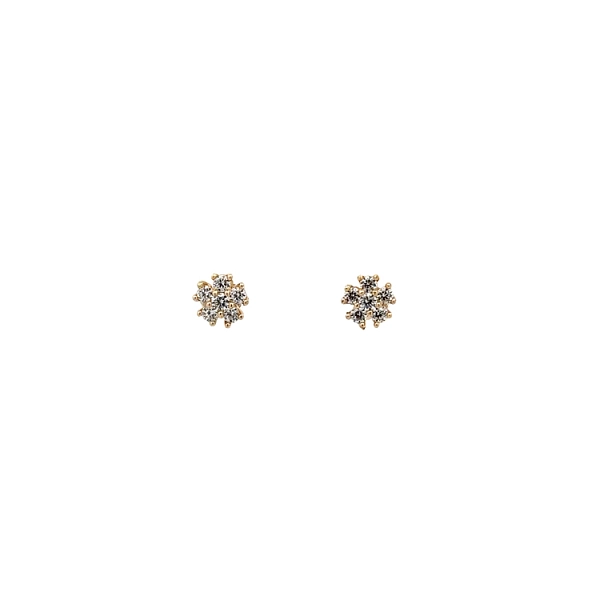 Gold-Ohrringe mit Zirkonen