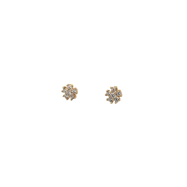 Gold-Ohrringe mit Zirkonen