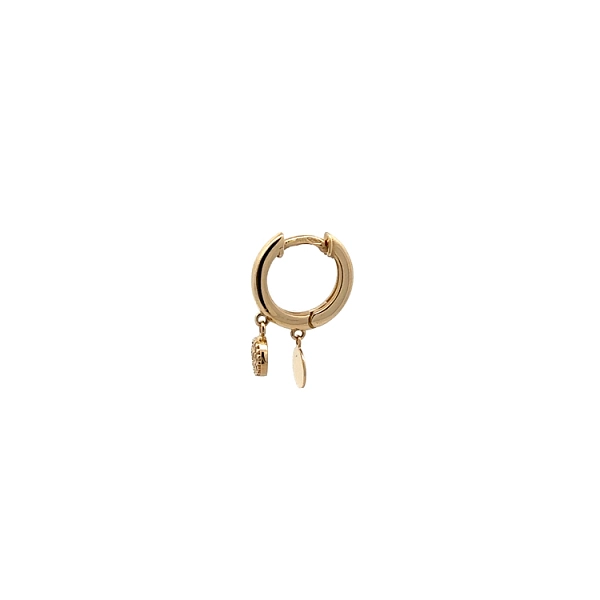 Goldene runde Ohrringe mit Zirkonen