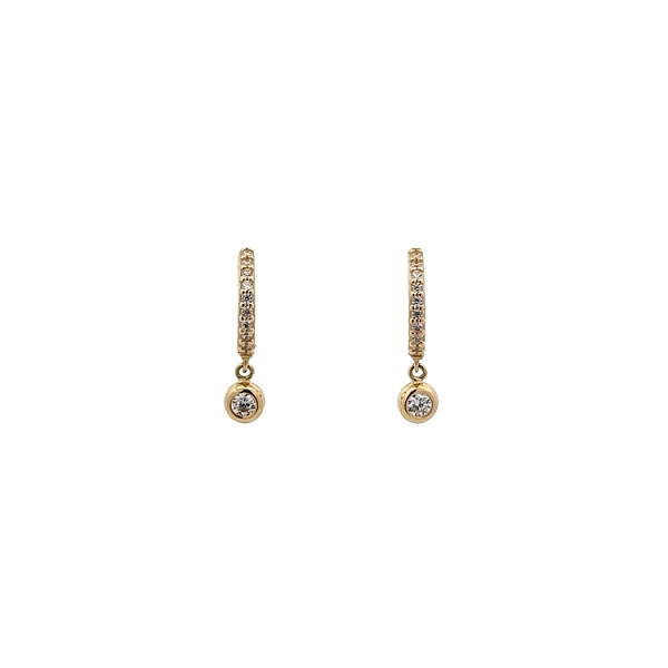 Gold-Ohrringe mit Zirkonen