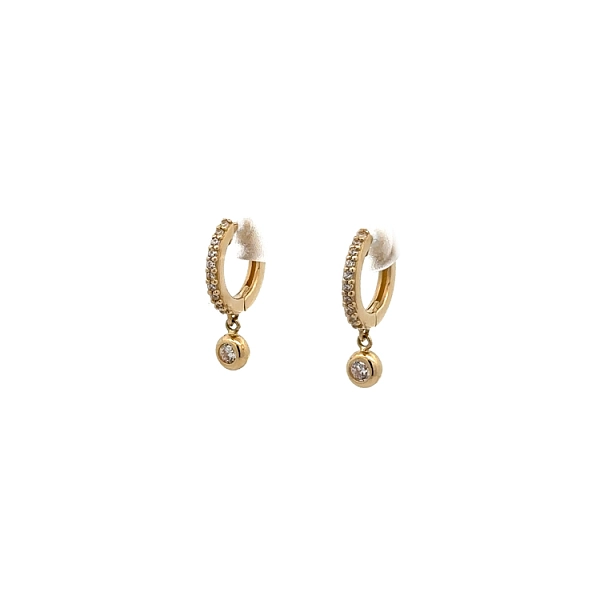 Gold-Ohrringe mit Zirkonen