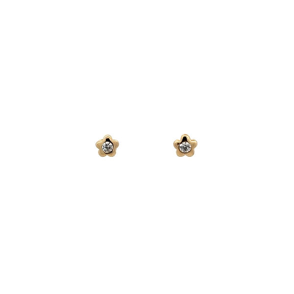 Gold-Ohrringe mit Zirkonen