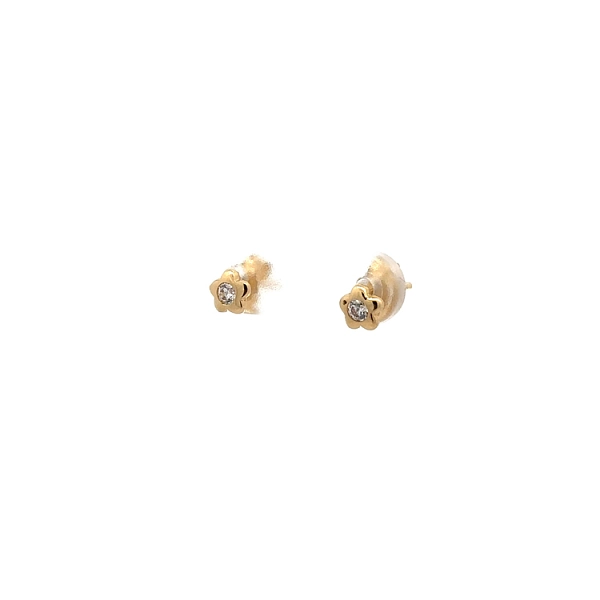 Gold-Ohrringe mit Zirkonen