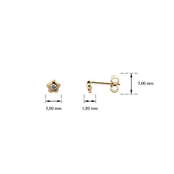 Gold-Ohrringe mit Zirkonen