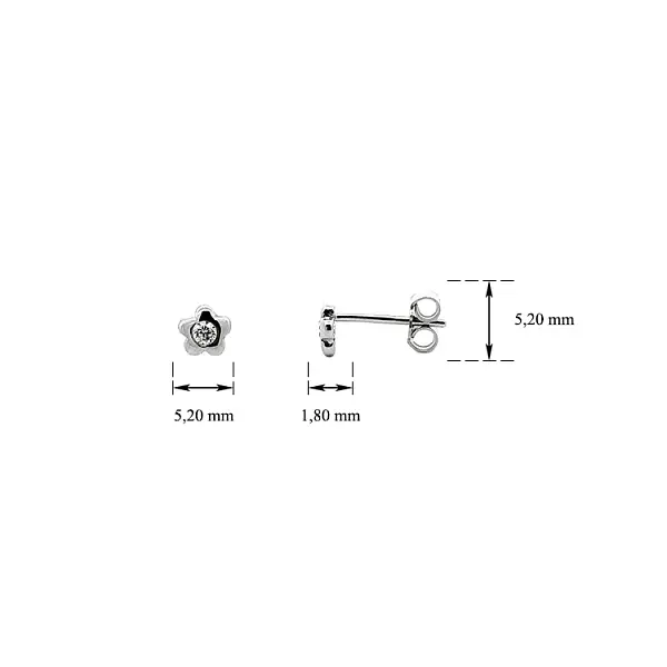 Ohrringe Blumen mit Zirkon