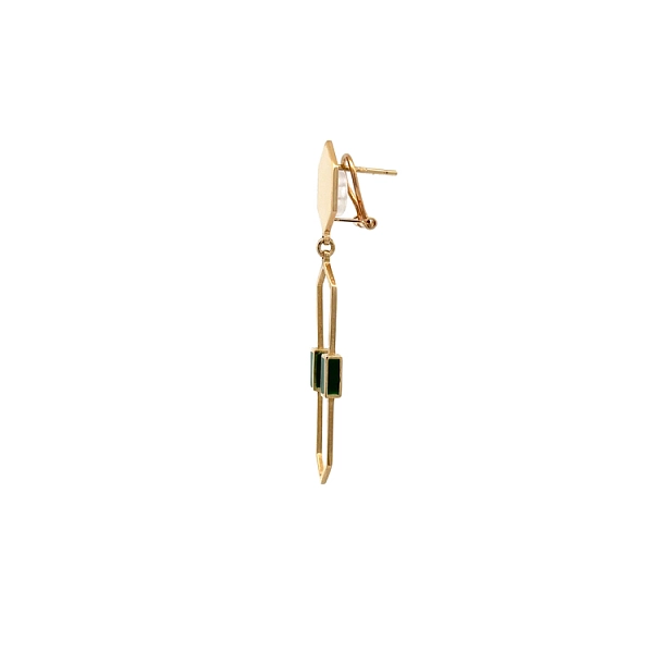 Gold-Ohrringe mit Emaille