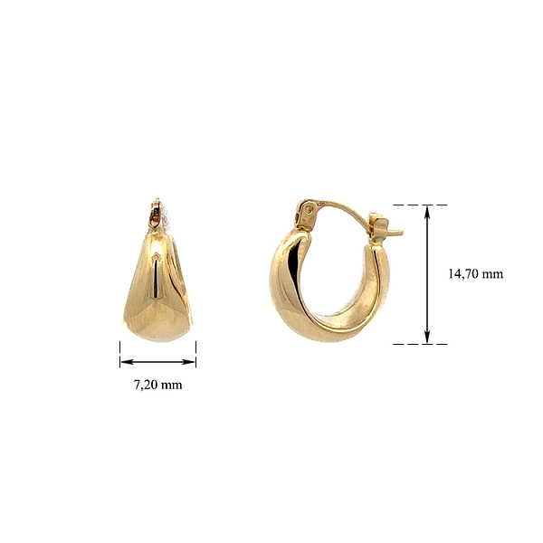 Goldohrringe Rundes Design für modernen Stil
