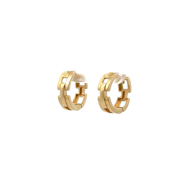 Moderne runde Ohrringe aus Gelbgold