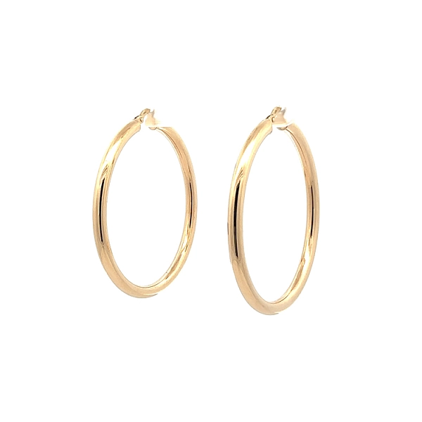 Elegante runde Ohrringe aus Gelbgold