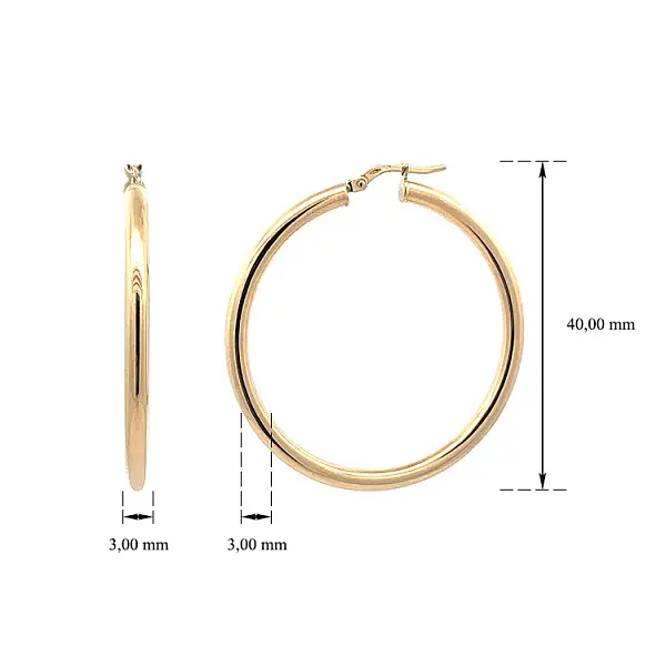 Elegante runde Ohrringe aus Gelbgold