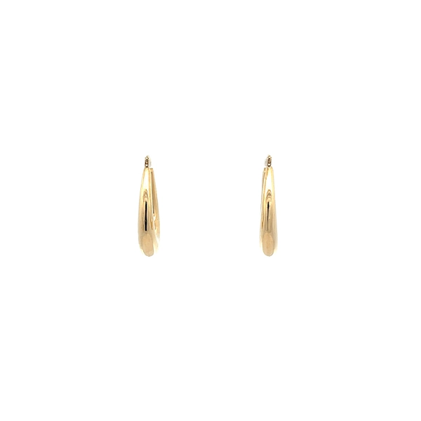 Zarte Ohrringe in Tropfenform aus glattem Gold