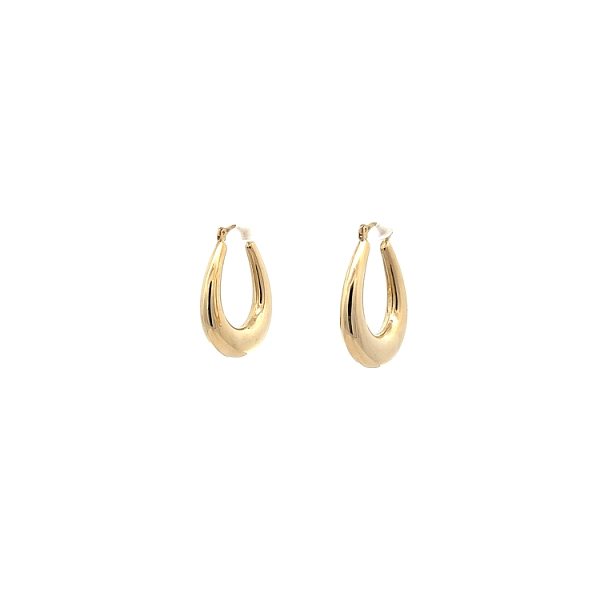 Zarte Ohrringe in Tropfenform aus glattem Gold
