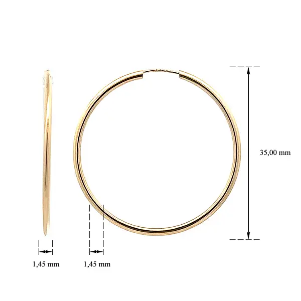 Zeitlose Ringe aus Gelbgold mit glatter Oberfläche