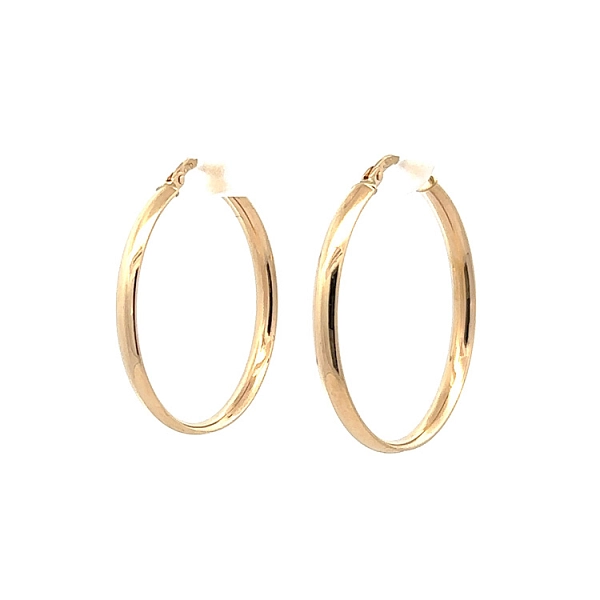 Elegante runde Ohrringe aus Gelbgold