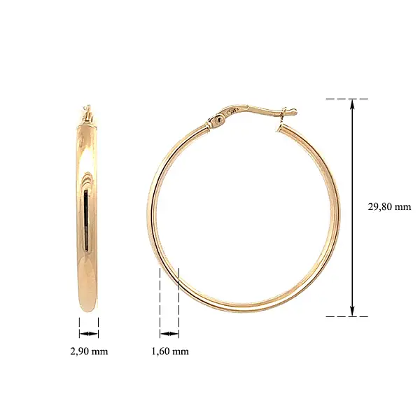 Elegante runde Ohrringe aus Gelbgold