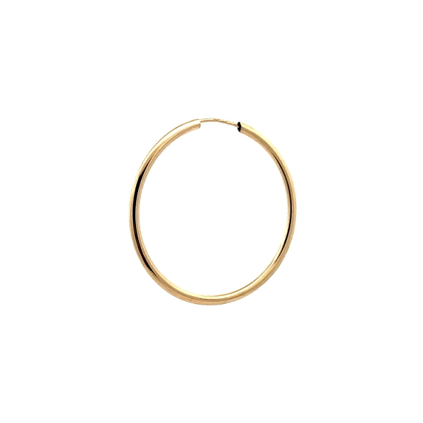 Einfache runde Ohrringe - Gelbgold Perfektion