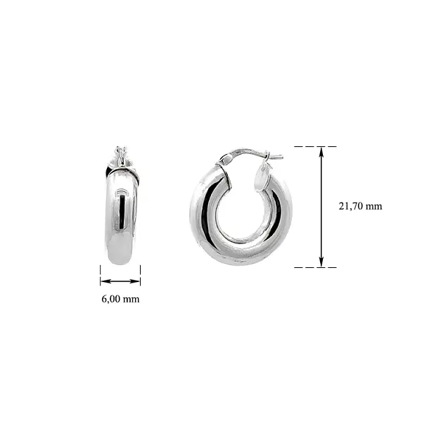 Runde Weißgold-Ohrringe