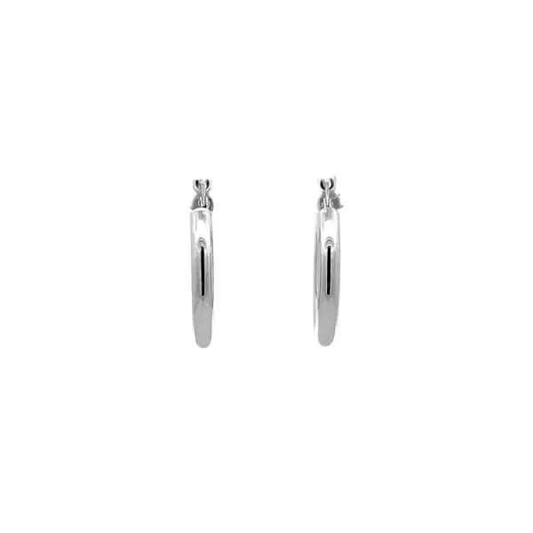 Runde Weißgold-Ohrringe
