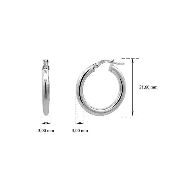 Runde Weißgold-Ohrringe