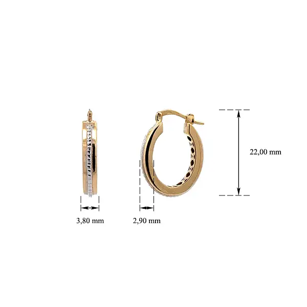 Runde Ohrringe aus Kombinationsgold