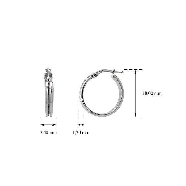 Runde Weißgold-Ohrringe