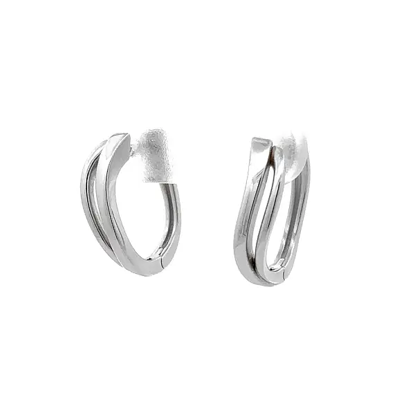 Runde Weißgold-Ohrringe