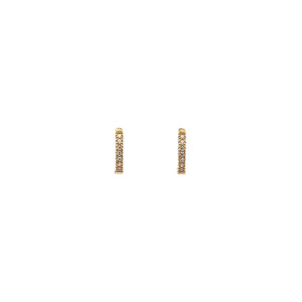 Goldene runde Ohrringe mit Zirkonen