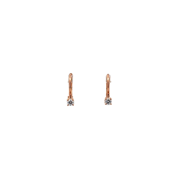 Ohrringe mit Zirkonen aus Roségold