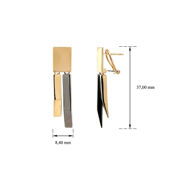 Goldfarbene Ohrringe mit Anhänger