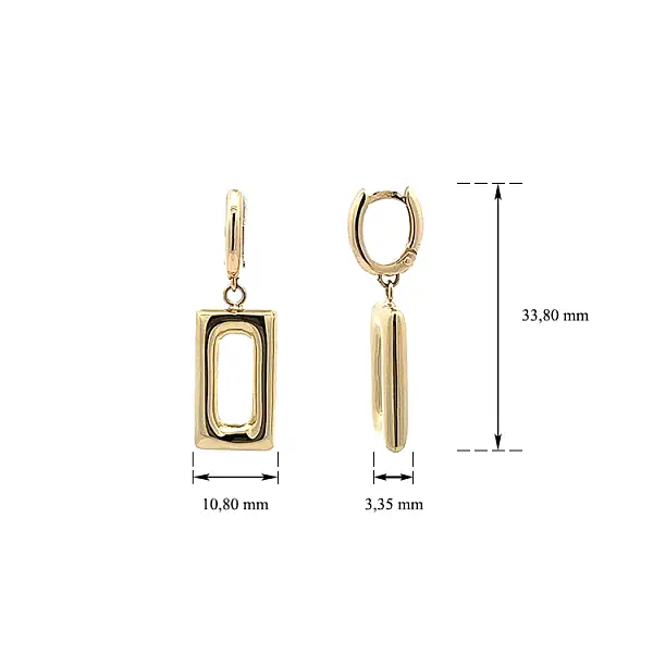 Goldfarbene Ohrringe mit Anhänger