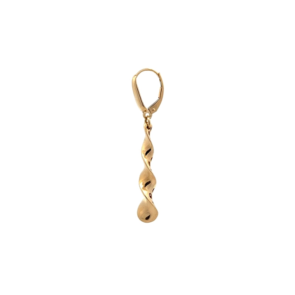 Luxuriöse goldene Ohrringe mit einzigartigem Twist-Effekt