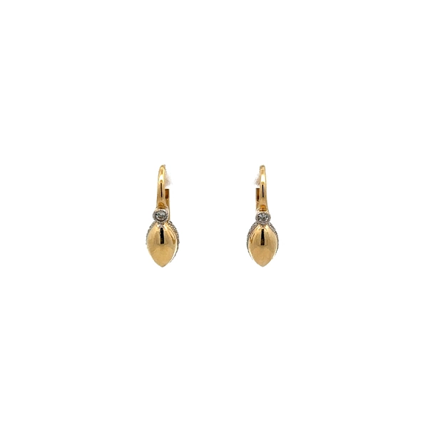 Ohrringe mit Zirkonen in Gold
