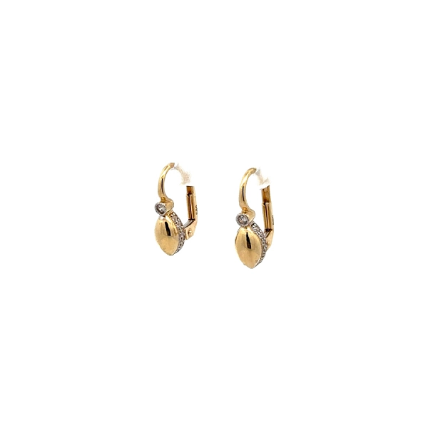 Ohrringe mit Zirkonen in Gold